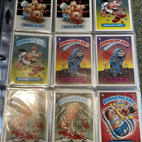 1986 GARBAGE PAIL KIDS OS3 Series 3 Complete Card Set W/ Album! 84 To 124 A&B! - Picture 4 of 10
